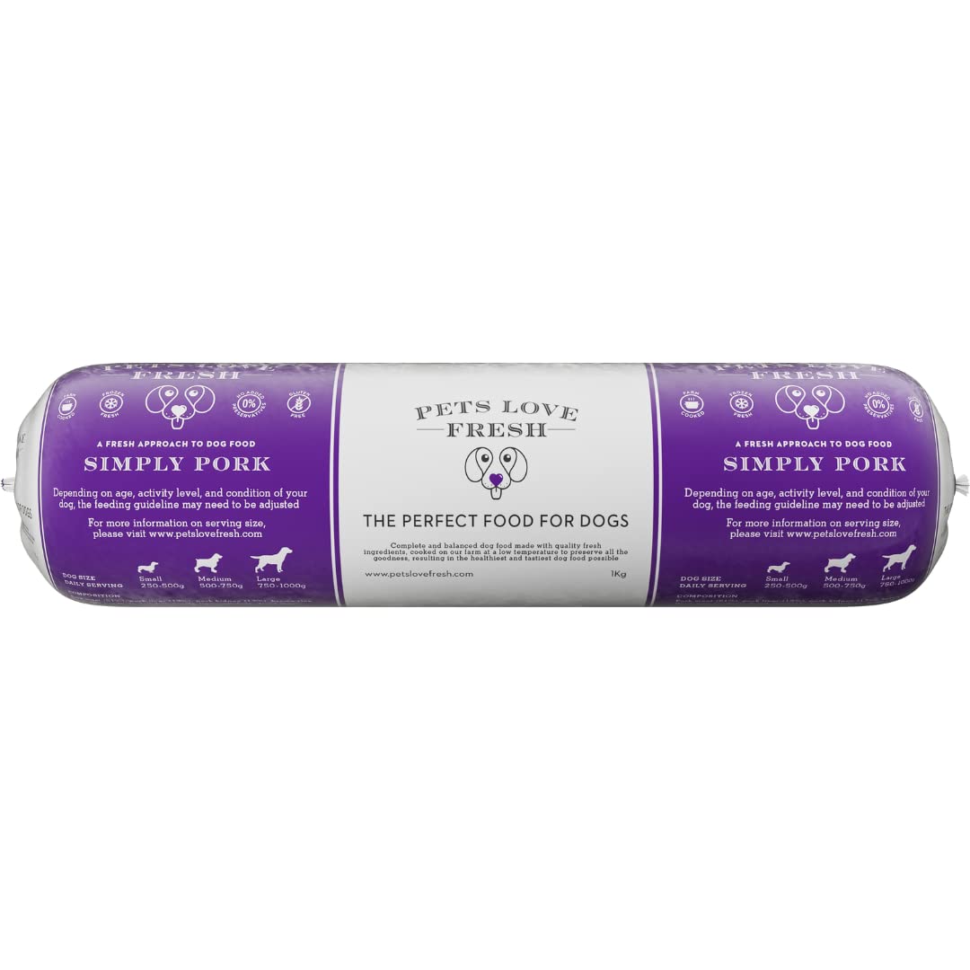 Healthy & Tasty Fresh Dog Food by Pets Love Fresh - 100% Natural - Real British Meat - Zero Preservatives - SimHealthy & Tasty Fresh Dog Food by Pets Love Fresh - 100% Natural - Real British Meat - Zero Preservatives - Simply Chicken (5 x 600g chub rolls) - Sayby’s