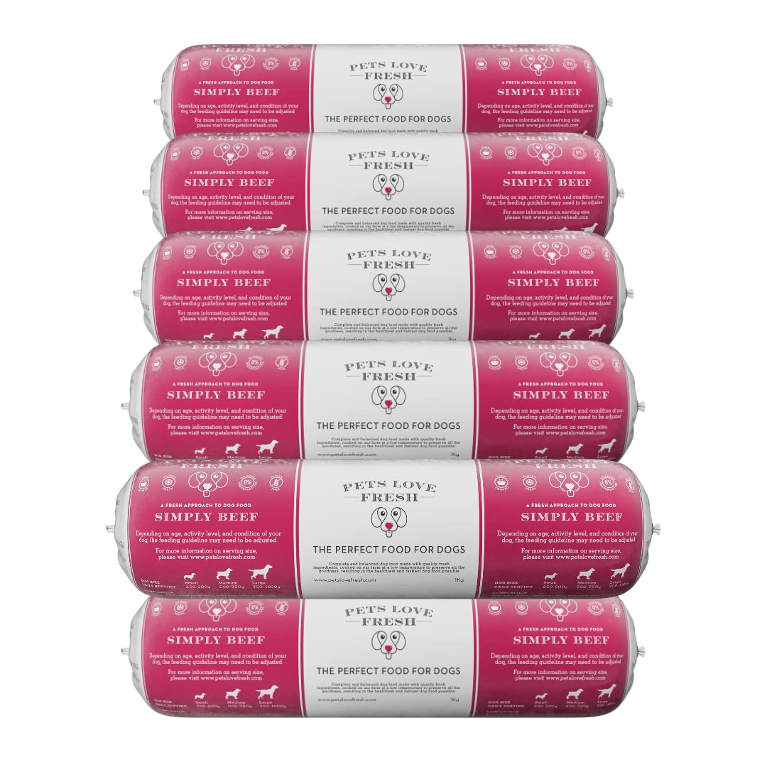 Healthy & Tasty Fresh Dog Food by Pets Love Fresh - 100% Natural - Real British Meat - Zero Preservatives - SimHealthy & Tasty Fresh Dog Food by Pets Love Fresh - 100% Natural - Real British Meat - Zero Preservatives - Simply Chicken (5 x 600g chub rolls) - Sayby’s