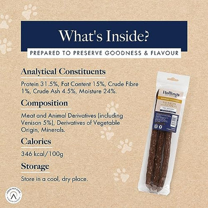 Hollings Chicken Sausages Dog Treats, Delicious, Nutritious Air Dried Chews for Adult Dogs, Made with 100% Natural Ingredients (Pack of 3) - Sayby’s