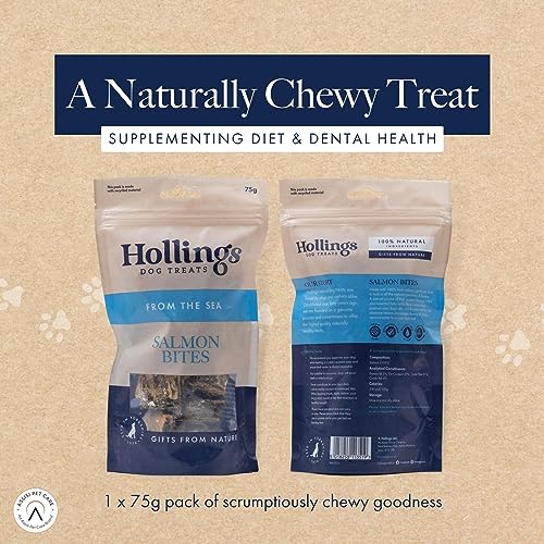 Hollings Whitefish Bites Dog Treats, 100% Natural with Fresh Fish Air Dried Healthy Treats for Dogs, Hypoallergenic and Grain Free (75g) - Sayby’s