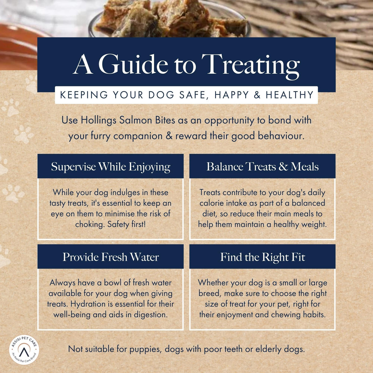 Hollings Whitefish Bites Dog Treats, 100% Natural with Fresh Fish Air Dried Healthy Treats for Dogs, Hypoallergenic and Grain Free (75g) - Sayby’s