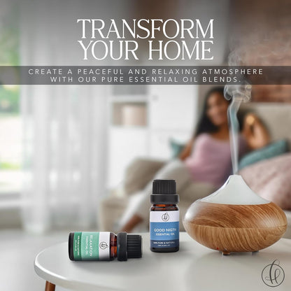 Home Luxury Point - Top 22 Essential Oil Blends – Gift Set - 100% Pure Natural - Pack of 6x10ml Premium Aromatherapy Oils for Diffuser, Oil Burner and Massage-Therapeutic and Relaxing Fragrance - Calm - Sayby’s