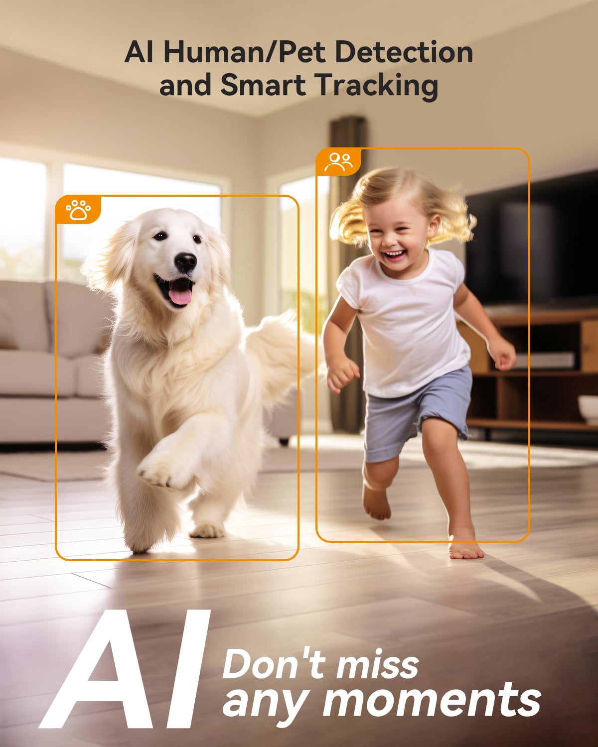 Imou Dual-Lens 2K+2K Indoor Security Camera, House Security Camera 360°Full Coverage, Pet Baby Camera with APP, Color Night Vision, Human/Pet/Sound/Motion Detection, Siren Spotlight, 2.4GHz Only - Sayby’s
