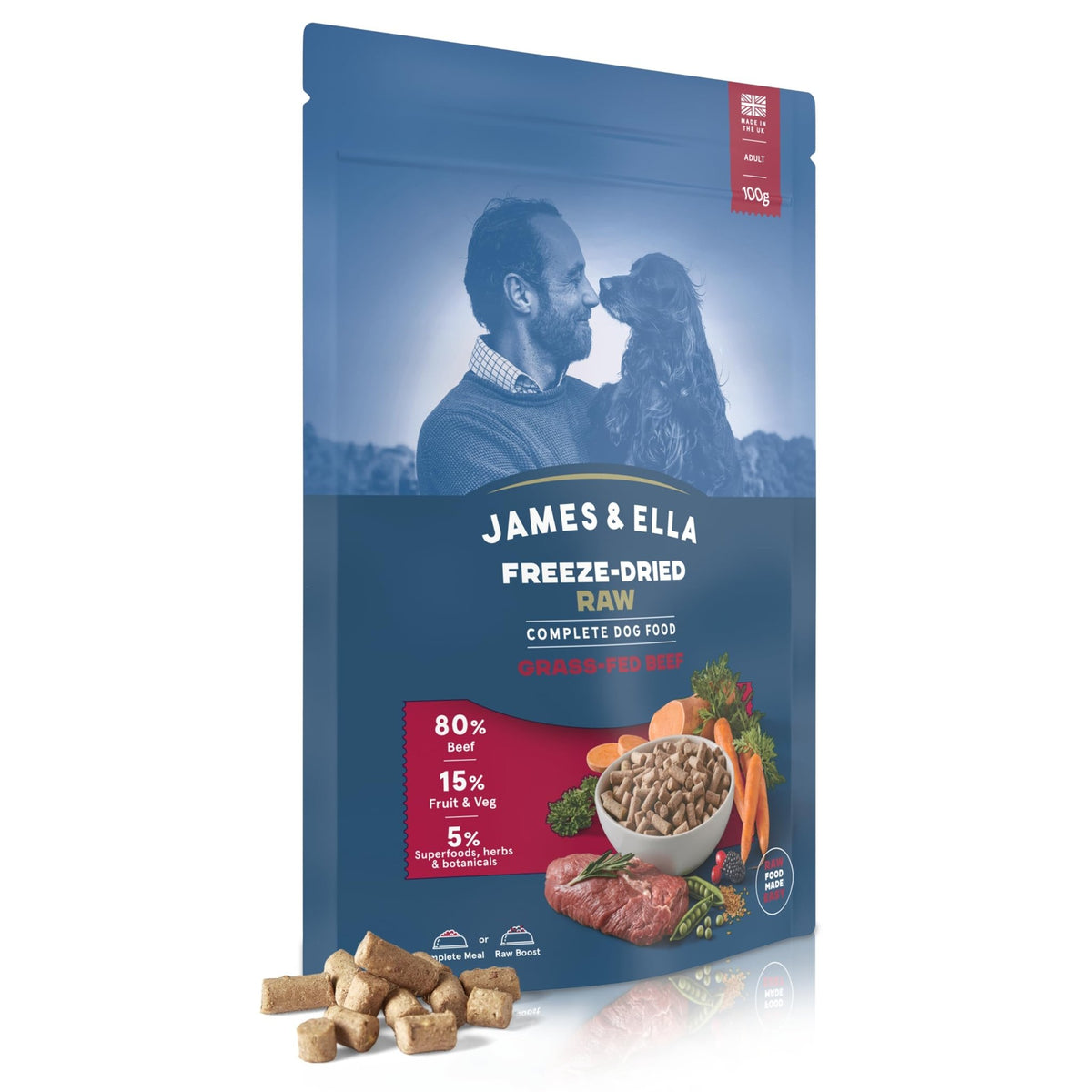 James & Ella Complete Freeze-Dried Raw Dog Food ❘ Free Run Chicken ❘ Freeze-Dried Dog Food, Packed with Protein, Essential Oils & Minerals for Happy, Healthy Dogs, Lightweight & Gluten Free (500g) - Sayby’s
