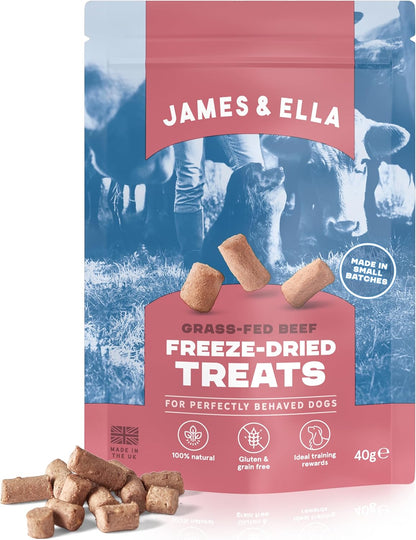 James & Ella Freeze-Dried Dog Treats (40g) ❘ Delicious Country Game Freeze-Dried Dog Treats, Packed with Protein, Essential Oils & Minerals for Happy, Healthy Dogs, Lightweight & Gluten Free - Sayby’s