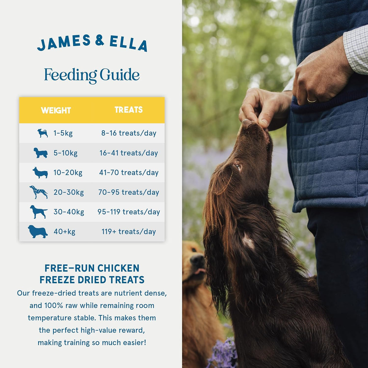 James & Ella Freeze-Dried Dog Treats (40g) ❘ Delicious Country Game Freeze-Dried Dog Treats, Packed with Protein, Essential Oils & Minerals for Happy, Healthy Dogs, Lightweight & Gluten Free - Sayby’s