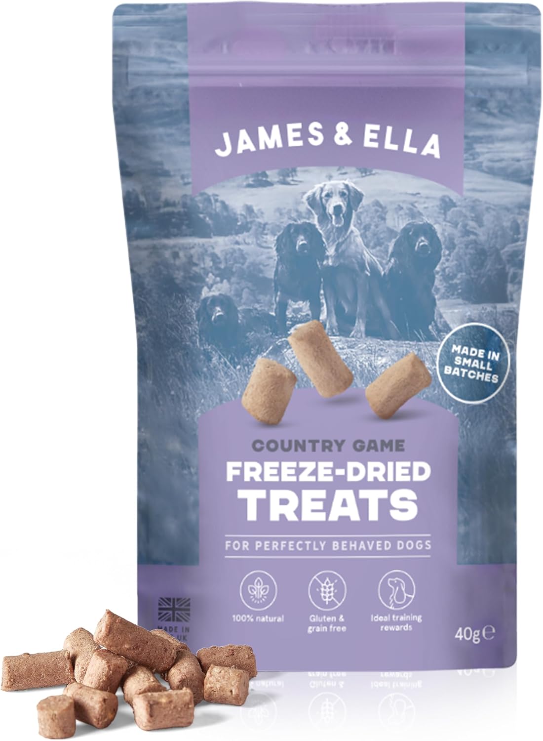 James & Ella Freeze-Dried Dog Treats (40g) ❘ Delicious Country Game Freeze-Dried Dog Treats, Packed with Protein, Essential Oils & Minerals for Happy, Healthy Dogs, Lightweight & Gluten Free - Sayby’s