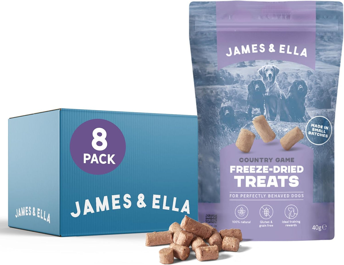 James & Ella Freeze-Dried Dog Treats (40g) ❘ Delicious Country Game Freeze-Dried Dog Treats, Packed with Protein, Essential Oils & Minerals for Happy, Healthy Dogs, Lightweight & Gluten Free - Sayby’s