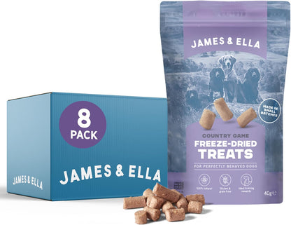 James & Ella Freeze-Dried Dog Treats (40g) ❘ Delicious Country Game Freeze-Dried Dog Treats, Packed with Protein, Essential Oils & Minerals for Happy, Healthy Dogs, Lightweight & Gluten Free - Sayby’s
