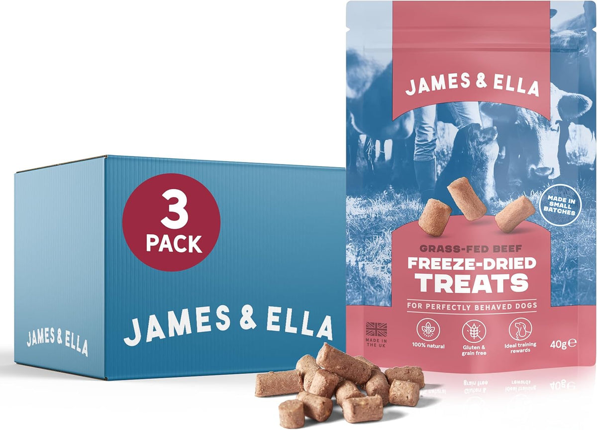 James & Ella Freeze-Dried Dog Treats (40g) ❘ Delicious Country Game Freeze-Dried Dog Treats, Packed with Protein, Essential Oils & Minerals for Happy, Healthy Dogs, Lightweight & Gluten Free - Sayby’s