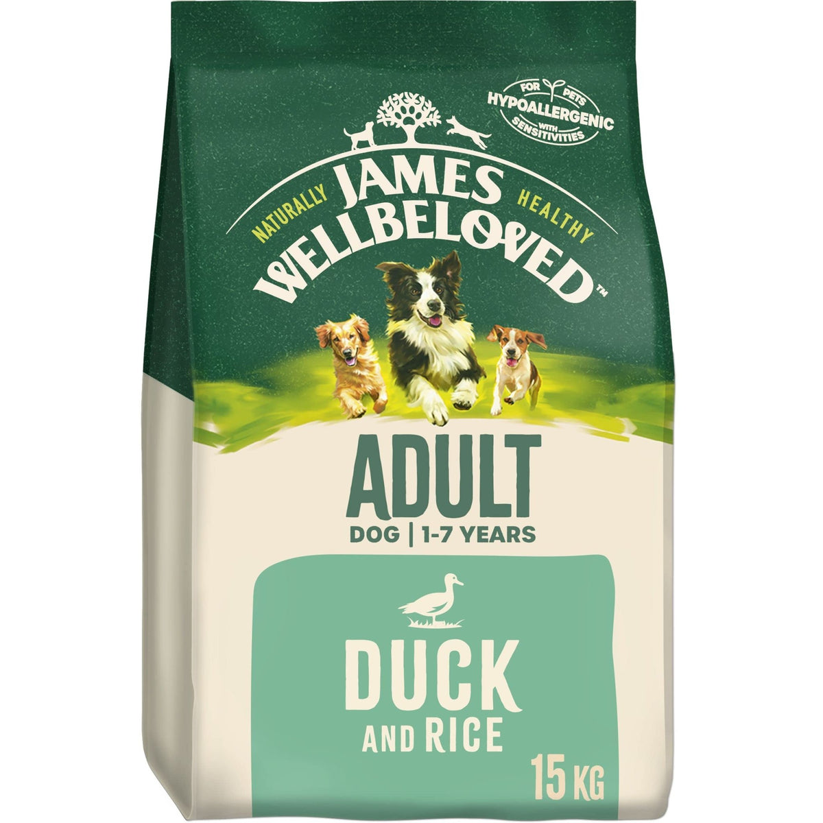 JAMES WELLBELOVED - Hypoallergenic Adult Dry Dog Food - 15 kg - Turkey & Rice - Bulk Dog Food Pack - Sayby’s