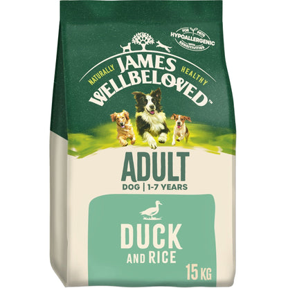JAMES WELLBELOVED - Hypoallergenic Adult Dry Dog Food - 15 kg - Turkey & Rice - Bulk Dog Food Pack - Sayby’s