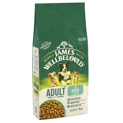JAMES WELLBELOVED - Hypoallergenic Adult Dry Dog Food - 15 kg - Turkey & Rice - Bulk Dog Food Pack - Sayby’s