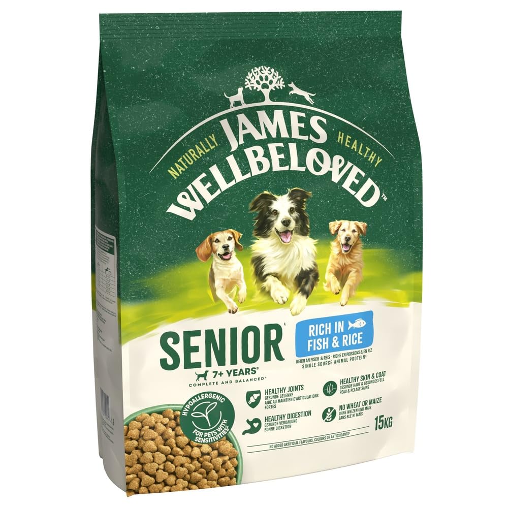 JAMES WELLBELOVED - Hypoallergenic Senior Dry Dog - Food - Bulk Dog Food Pack - Sayby’s