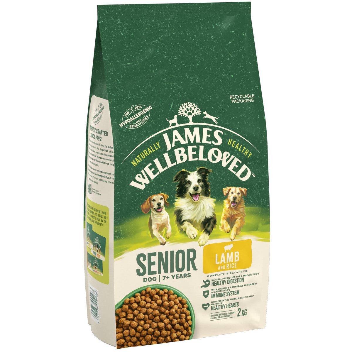 JAMES WELLBELOVED - Hypoallergenic Senior Dry Dog - Food - Bulk Dog Food Pack - Sayby’s