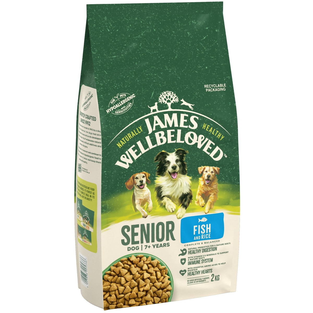JAMES WELLBELOVED - Hypoallergenic Senior Dry Dog - Food - Bulk Dog Food Pack - Sayby’s