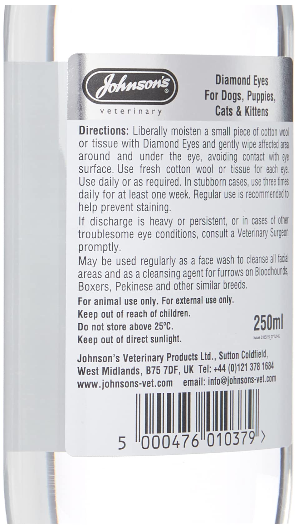 Johnsons Veterinary Products Diamond Eyes, 250 ml - Sayby’s