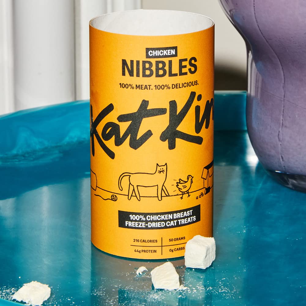 KatKin Chicken Nibbles (50g Tube): 100% Breast Freeze-Dried Cat Treats – Delicious Fresh Chicken; Freeze-Dried to Protect Nutrition; Made in the UK for Cats and Kittens - Sayby’s