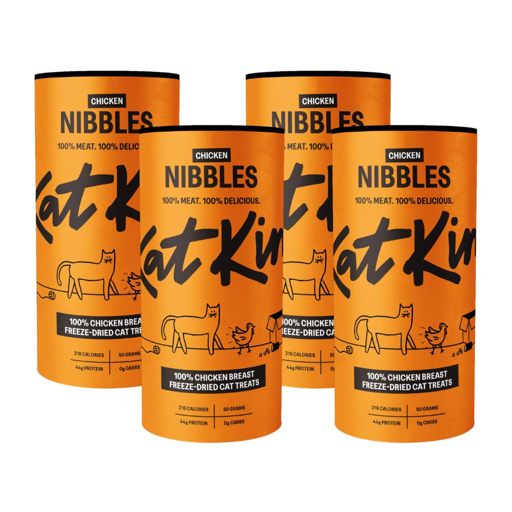 KatKin Chicken Nibbles (50g Tube): 100% Breast Freeze-Dried Cat Treats – Delicious Fresh Chicken; Freeze-Dried to Protect Nutrition; Made in the UK for Cats and Kittens - Sayby’s