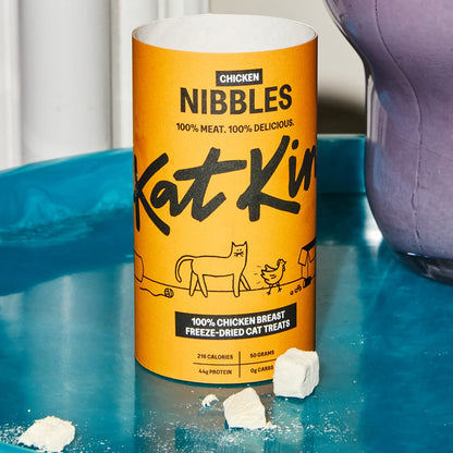 KatKin Chicken Nibbles (50g Tube): 100% Breast Freeze-Dried Cat Treats – Delicious Fresh Chicken; Freeze-Dried to Protect Nutrition; Made in the UK for Cats and Kittens - Sayby’s