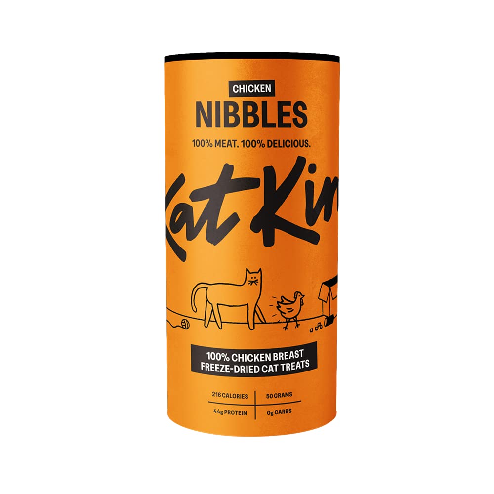 KatKin Chicken Nibbles (50g Tube): 100% Breast Freeze-Dried Cat Treats – Delicious Fresh Chicken; Freeze-Dried to Protect Nutrition; Made in the UK for Cats and Kittens - Sayby’s