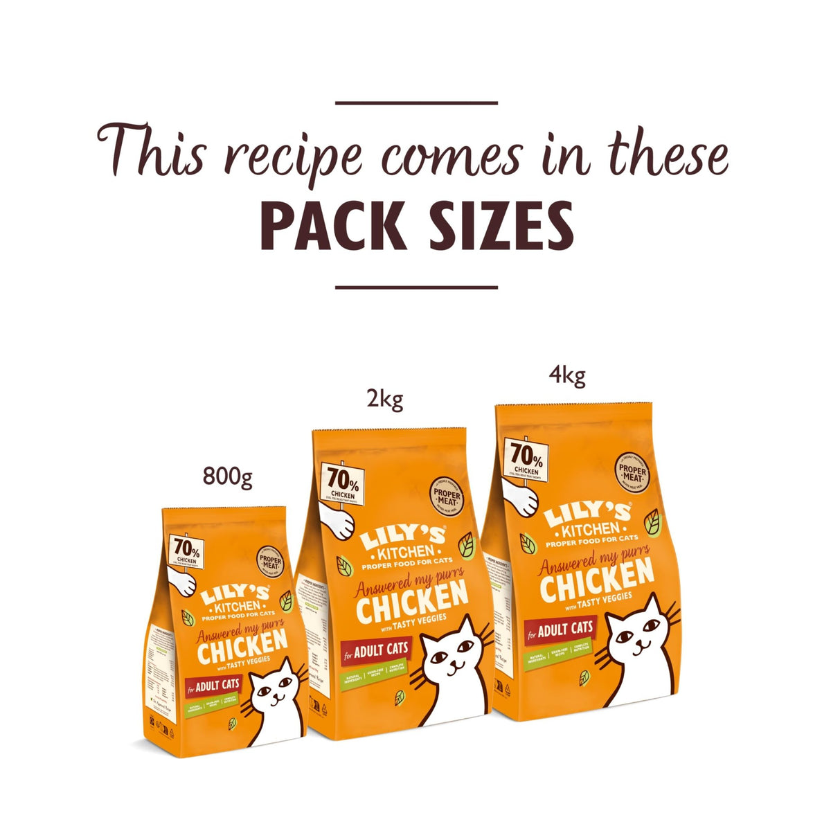 Lily's Kitchen Made with Natural Ingredients Adult Dry Cat Food Bag Grain-Free Recipe - Sayby’s