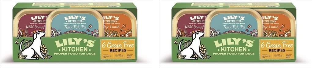 Lily's Kitchen Natural Adult Dog Food Wet Trays - Classic Dinners Multipack - Chicken, Lamb & Beef - Complete Meal Recipes - Sayby’s
