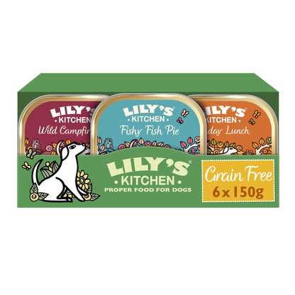 Lily's Kitchen Natural Adult Dog Food Wet Trays - Classic Dinners Multipack - Chicken, Lamb & Beef - Complete Meal Recipes - Sayby’s