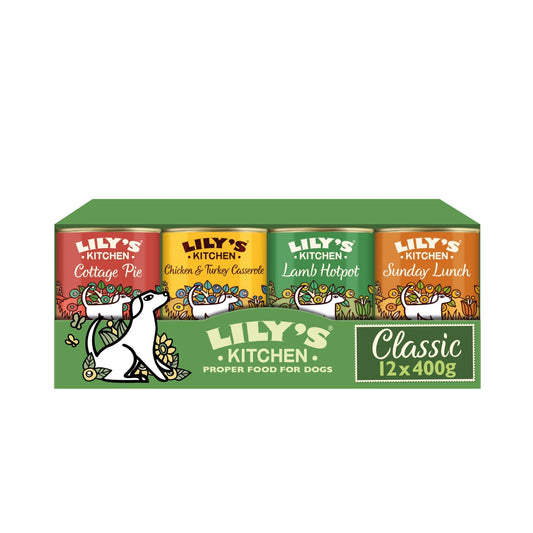 Lily's Kitchen Natural Adult Wet Dog Food Tins Grain-Free Recipe Variety pack 400g - Sayby’s