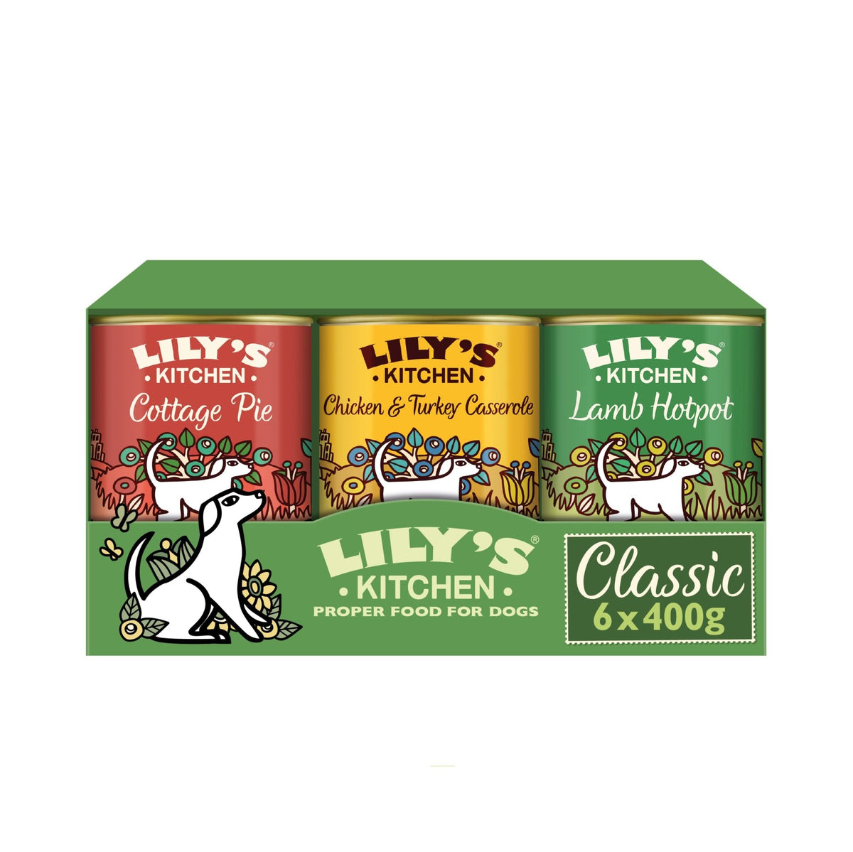 Lily's Kitchen Natural Adult Wet Dog Food Tins Grain-Free Recipe Variety pack 400g - Sayby’s