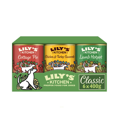 Lily's Kitchen Natural Adult Wet Dog Food Tins Grain-Free Recipe Variety pack 400g - Sayby’s