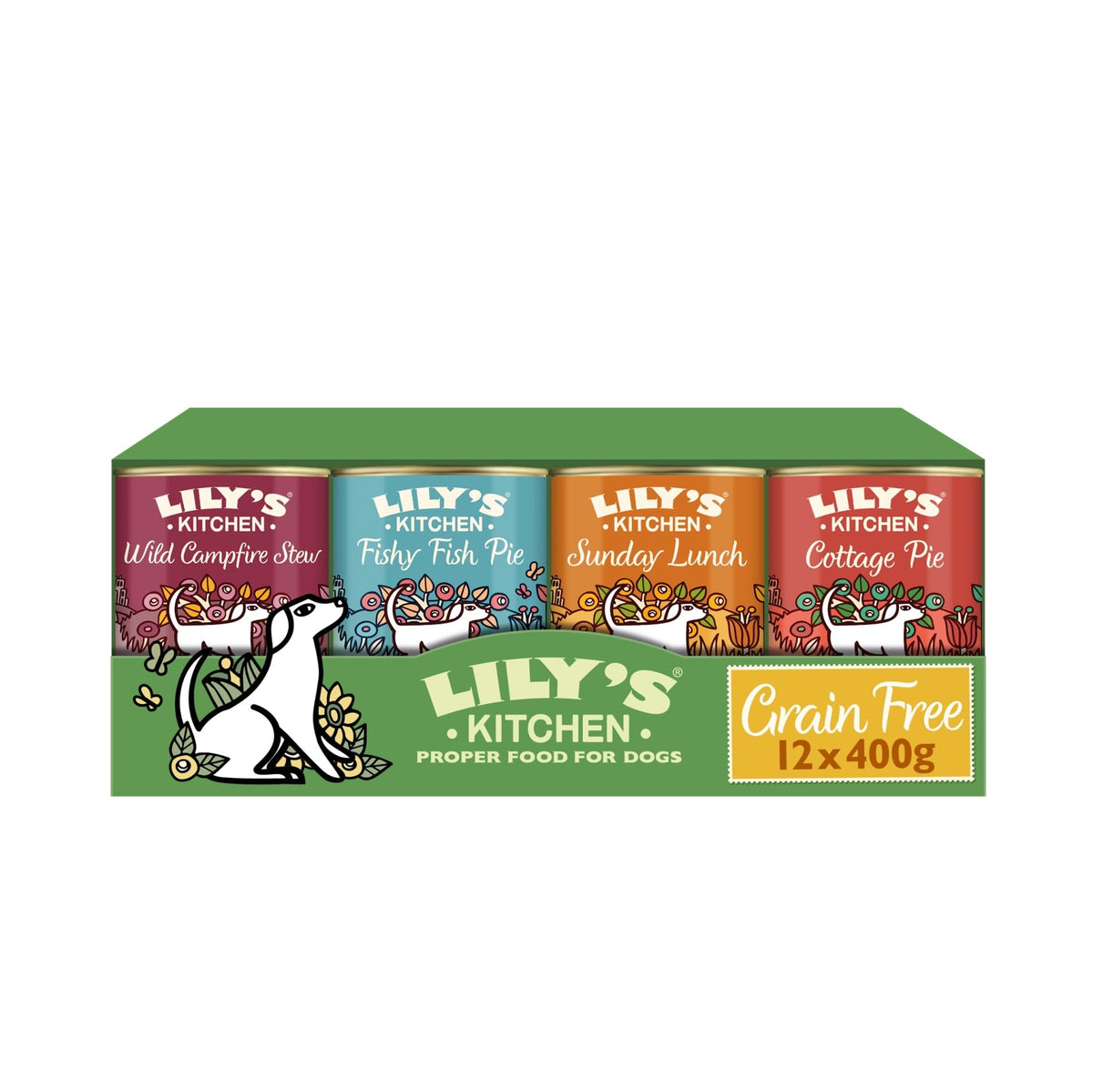 Lily's Kitchen Natural Adult Wet Dog Food Tins Grain-Free Recipe Variety pack 400g - Sayby’s
