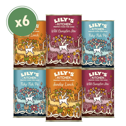 Lily's Kitchen Natural Adult Wet Dog Food Tins Grain-Free Recipe Variety pack 400g - Sayby’s
