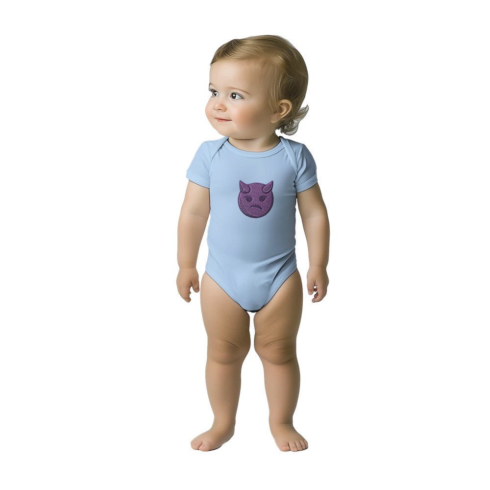 Little Devil Embroidered Short Sleeve Onesie – Adorable Baby Bodysuit FREE DELIVERY - Sayby’s