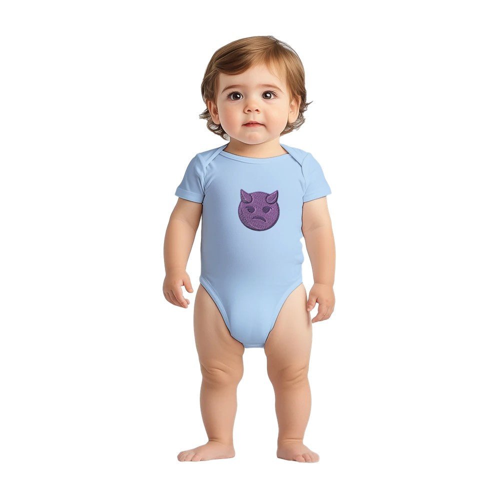 Little Devil Embroidered Short Sleeve Onesie – Adorable Baby Bodysuit FREE DELIVERY - Sayby’s