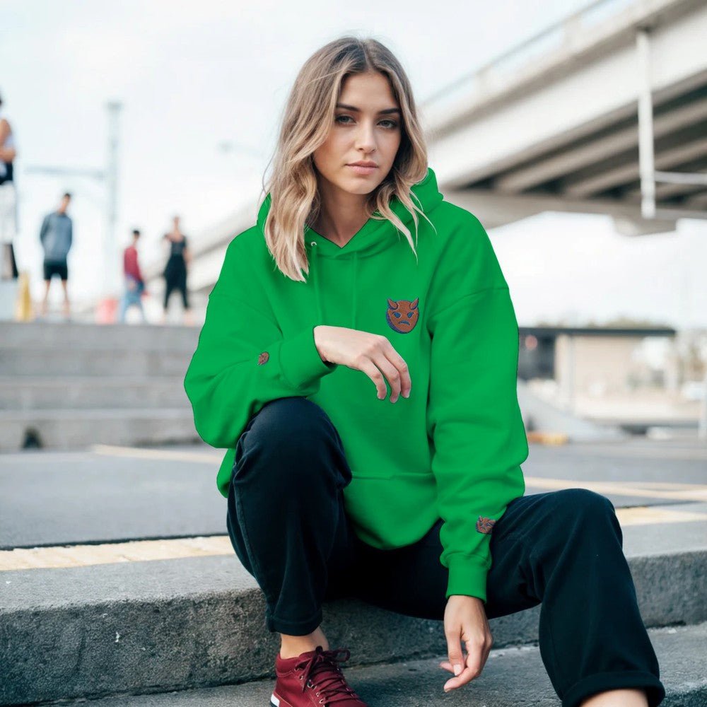 Little Devil Embroidered Warm Unisex Hoodie with Kangaroo Pouch Pocket FREE DELIVERY - Sayby’s