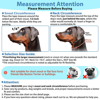 Mayerzon Dog Head Collar with Soft Padded, Gentle Leader for Medium Large Dogs, No Pull Head Harness, Anti Pull Adjustable Reflective Training Head Halter Collar (M) - Sayby’s