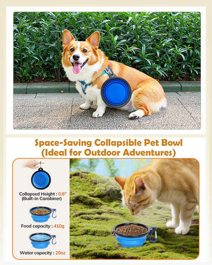 Morpilot Portable Pet Carrier Bag, Top Opening, Removable Mat and Breathable Mesh, Foldable Transport Carrier for Dogs and Cats, with Shoulder Strap and Pet Bowl - Sayby’s