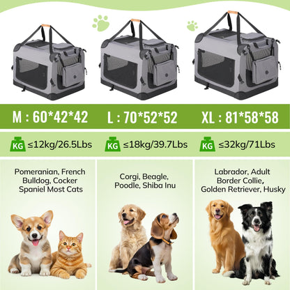 Morpilot Portable Pet Carrier Bag, Top Opening, Removable Mat and Breathable Mesh, Foldable Transport Carrier for Dogs and Cats, with Shoulder Strap and Pet Bowl - Sayby’s