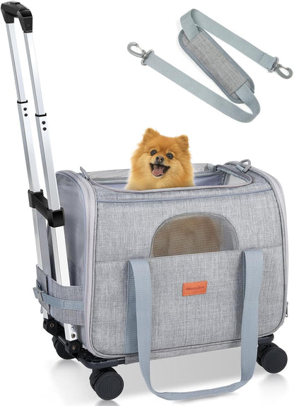 Morpilot Portable Pet Carrier Bag, Top Opening, Removable Mat and Breathable Mesh, Foldable Transport Carrier for Dogs and Cats, with Shoulder Strap and Pet Bowl - Sayby’s