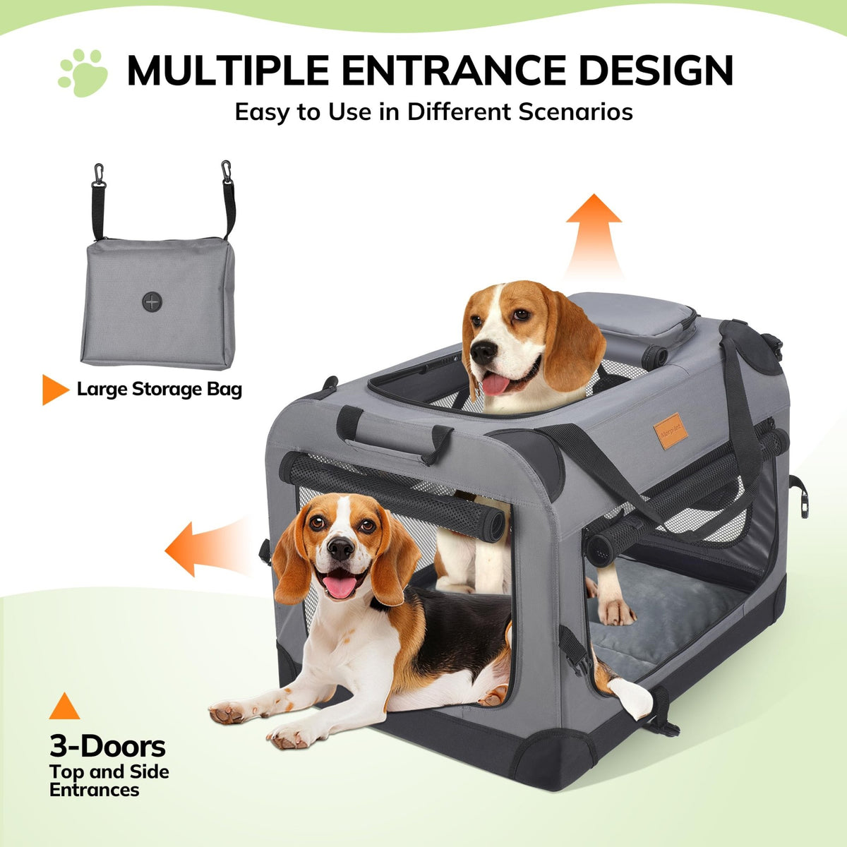 Morpilot Portable Pet Carrier Bag, Top Opening, Removable Mat and Breathable Mesh, Foldable Transport Carrier for Dogs and Cats, with Shoulder Strap and Pet Bowl - Sayby’s