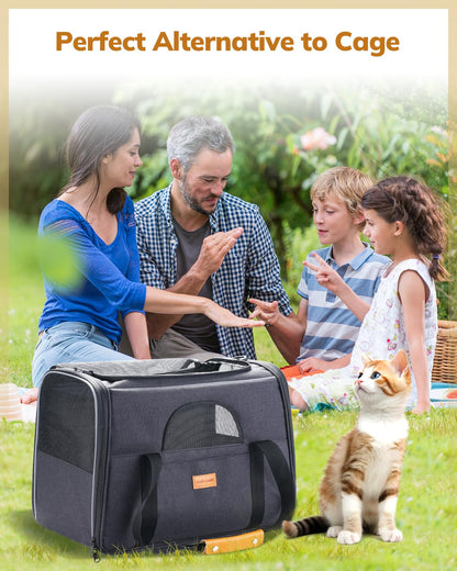 Morpilot Portable Pet Carrier Bag, Top Opening, Removable Mat and Breathable Mesh, Foldable Transport Carrier for Dogs and Cats, with Shoulder Strap and Pet Bowl - Sayby’s