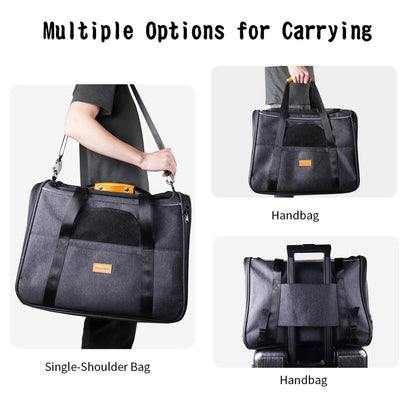 Morpilot Portable Pet Carrier Bag, Top Opening, Removable Mat and Breathable Mesh, Foldable Transport Carrier for Dogs and Cats, with Shoulder Strap and Pet Bowl - Sayby’s