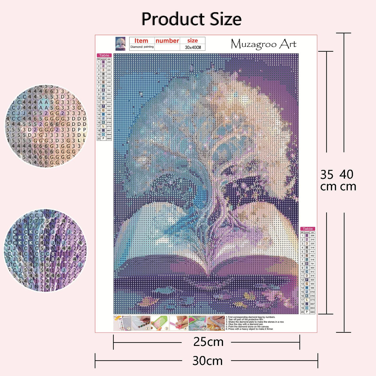 Muzagroo Art 5D Diamond Painting Kits for Adults, DIY Diamond Art Kits for Beginners, Turtle Diamond Dot Kits Gem Arts and Crafts for Living Room, Gem Painting Bedroom 4 PCS Wall Art - Sayby’s