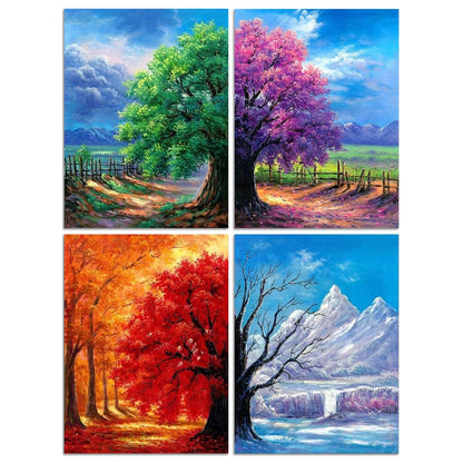 Muzagroo Art 5D Diamond Painting Kits for Adults, DIY Diamond Art Kits for Beginners, Turtle Diamond Dot Kits Gem Arts and Crafts for Living Room, Gem Painting Bedroom 4 PCS Wall Art - Sayby’s