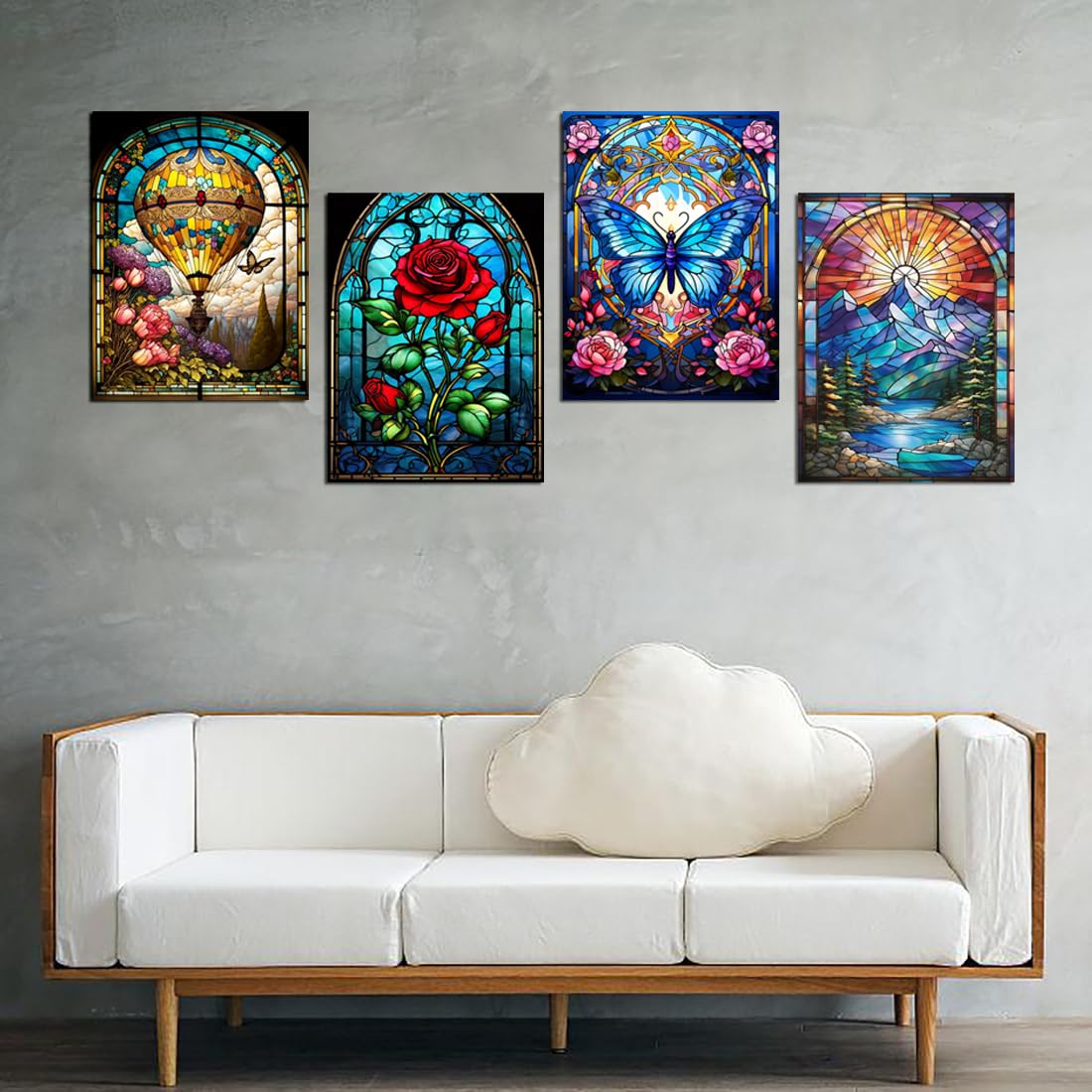 Muzagroo Art 5D Diamond Painting Kits for Adults, DIY Diamond Art Kits for Beginners, Turtle Diamond Dot Kits Gem Arts and Crafts for Living Room, Gem Painting Bedroom 4 PCS Wall Art - Sayby’s