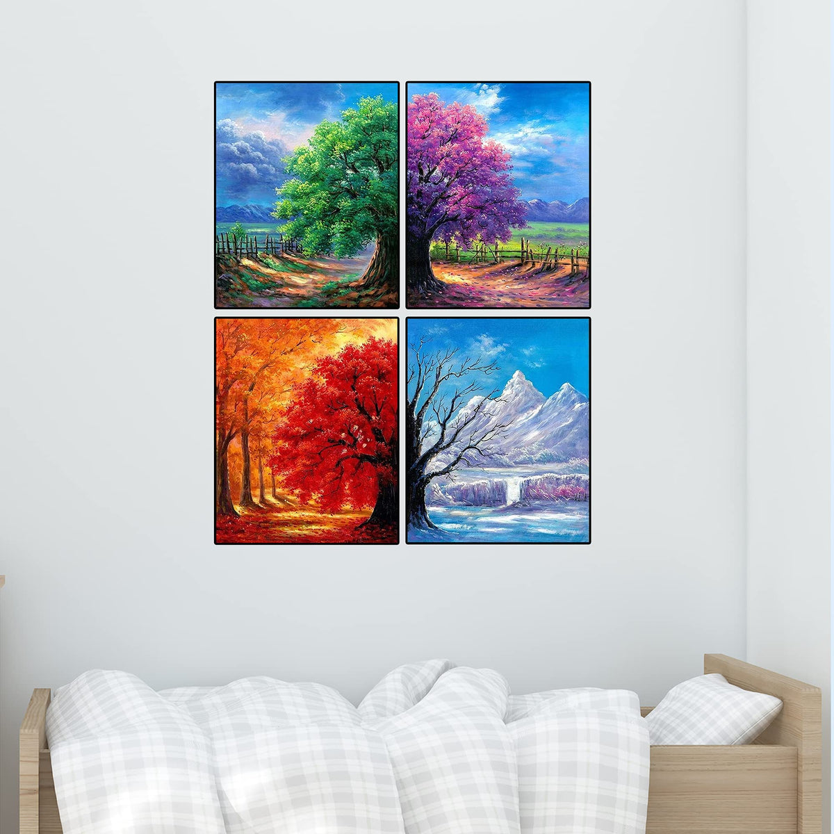 Muzagroo Art 5D Diamond Painting Kits for Adults, DIY Diamond Art Kits for Beginners, Turtle Diamond Dot Kits Gem Arts and Crafts for Living Room, Gem Painting Bedroom 4 PCS Wall Art - Sayby’s