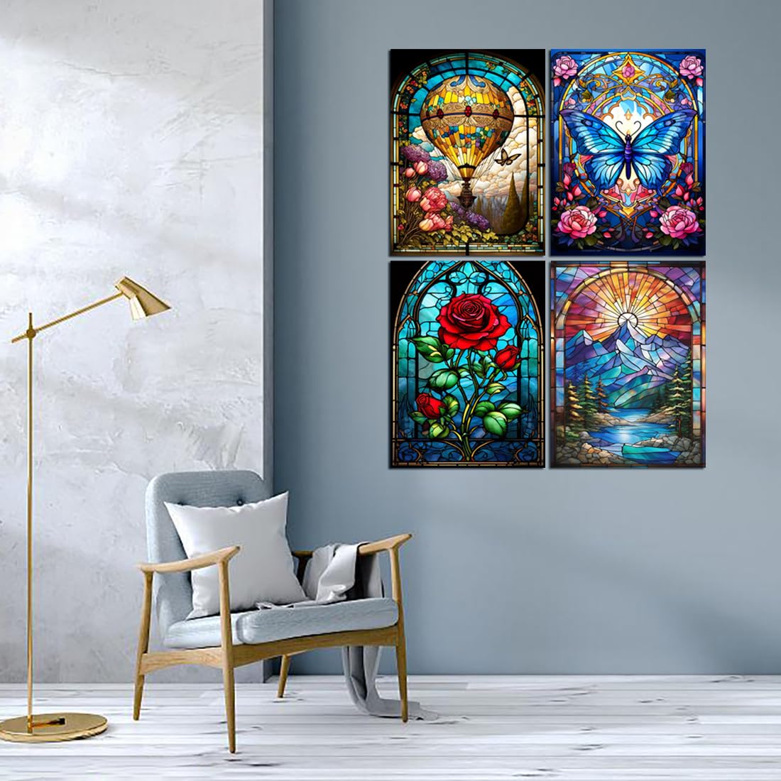 Muzagroo Art 5D Diamond Painting Kits for Adults, DIY Diamond Art Kits for Beginners, Turtle Diamond Dot Kits Gem Arts and Crafts for Living Room, Gem Painting Bedroom 4 PCS Wall Art - Sayby’s