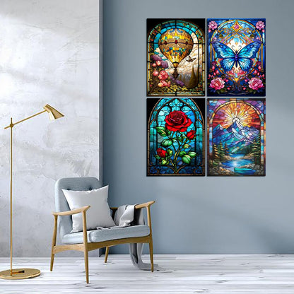 Muzagroo Art 5D Diamond Painting Kits for Adults, DIY Diamond Art Kits for Beginners, Turtle Diamond Dot Kits Gem Arts and Crafts for Living Room, Gem Painting Bedroom 4 PCS Wall Art - Sayby’s