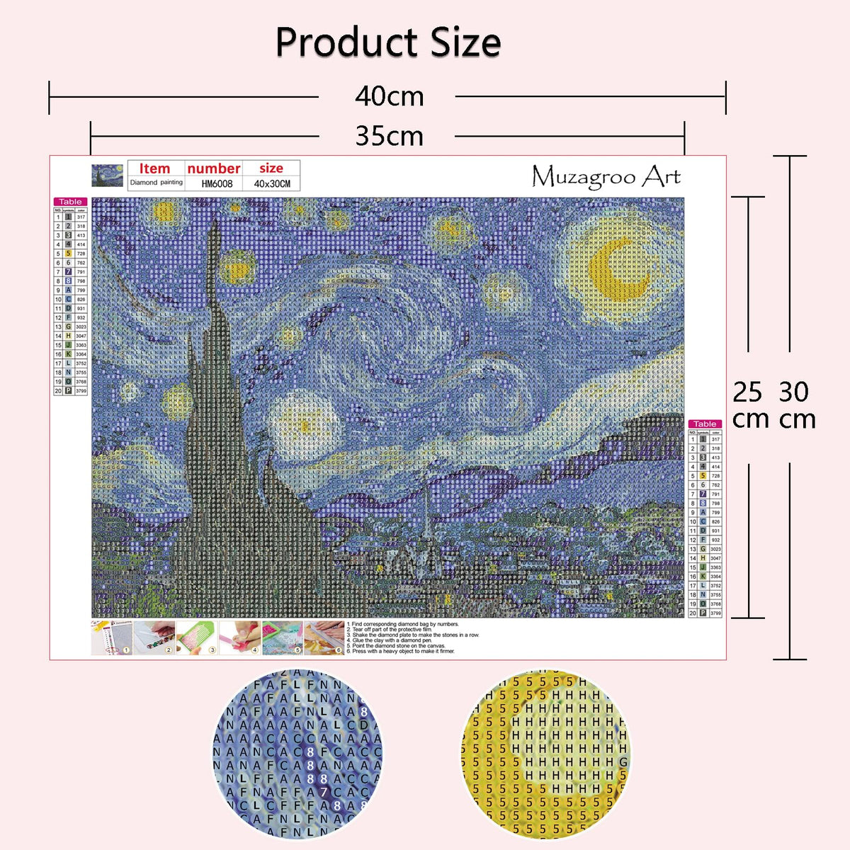 Muzagroo Art 5D Diamond Painting Kits for Adults, DIY Diamond Art Kits for Beginners, Turtle Diamond Dot Kits Gem Arts and Crafts for Living Room, Gem Painting Bedroom 4 PCS Wall Art - Sayby’s